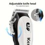 Kemei USB Rechargeable Electric Hair Clipper With Digital Display - Professional Portable Hair Cutting Machine For Precision Trimming - Perfect Holiday Gift KM-232