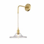 Vintage Vera Cut Glass Wall Light Satin Gold