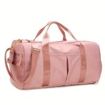 Large Nylon Travel Duffle Bag Sports Gym Bag With Shoe Compartment And Wet dry Pocket For Fitness And Weekend Getaways