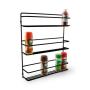 Fit Kitchen 3 Tier Spice Rack Wall Mounted Black