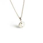 The Juno Disc Pendant Lab Grown Diamond Baguette White Gold