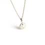 The Juno Disc Pendant ~ Lab Grown Diamond Baguette ~ White Gold