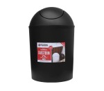 12L Fliptop Bathroom Bin Black
