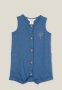 Cotton On Jacob Sleeveless Playsuit - Petty Blue/tropical Palm Tree