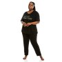 Donnay Plus Size Slim Fit Night Jogger - Black