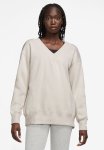 Nike W Nsw Phnx Flc Os Vneck Swtsh - Lt Orewood Brn sail