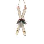 Sleigh With Fur 3.5X8X23CM - White