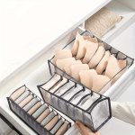 3 Pcs Multifunctional Clothes Storage Bags Lightweight Space Saving Containers Underwears Pants Etc Storage Bags