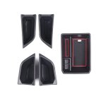 Car Center Console Organizer Tray Compatible With Audi Q4 E-tron 2022 2023 2024 2025 Abs Front Rear Side Door Grab Handle Storag