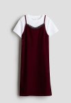 2 Piece Top And Dress Set - Red