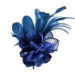 Feather Brooch Pins For Women Fashion Vintage Elegant Women Fascinator Feather Flower Hair Clip Pin Brooch Headwear Hair Accesso