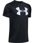 Boys' Ua Tech Big Logo Short Sleeve - BLACK-001 Yxs