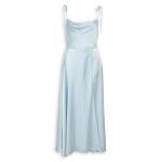 Pale Blue Satin Tie Dress