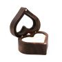 Heart Wooden Ring Box For 2 Rings - White
