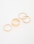 Goldair Gold Thick & Thin Cigar Stacking Rings 4-PACK - M/l