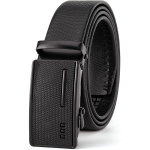 Automatic Buckle Men's Belt - Adj Ratchet Pu Belt With Metal Buckle