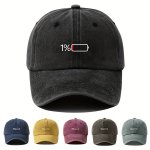 1PC Unisex Sunshade Breathable Baseball Cap With Battery Pattern For Outdoor Sport Gift For Men Women
