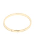 Goldair Gold Plated Diamante Flower Bangle