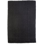 Black Rectangular Jute Rug