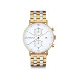 Chrono Small Gold "white & Bicolor Steel