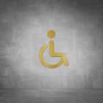 Wheelchair Sign D08 - Brushed Brass