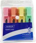 Marlin Pastel Highlighters 4'S Assorted Pack Of 12