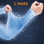 2PAIRS Uv Protection Cooling Arm Sleeves For Running Fishing And Cycling - Unisex Arm Guards For Women And Men - Stay Cool And P