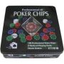 Portable Poker Set: 100 Chips 2 Decks Of Cards & Dealer Button