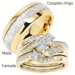 1PC Stainless Steel Ring For Men Women Wedding Engagement Couple Ring