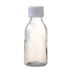 200ML Clear Glass Generic Bottle With Tamper Proof Cap - White 28 410