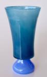 Tall Two Tone Blue Glass Vase 34X18CM