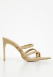 Joella - 3 Toe Loop Stiletto Mule - Beige
