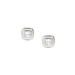 Silver Domina Square Earrings