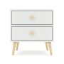 Bam Impression Two Drawer Bedside Table - Folkstone Grey