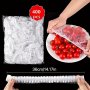 100PCS/400PCS Disposable Elastic Food Covers Plastic Seal Elastic Adjustable Bowl Covers Universal For Covering Food Kitchen Supplies - Keep Your Leftovers Fresh And Safe