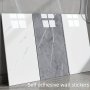 Contemporary Marble Wall Stickers: Self-Adhesive Plastic Surface Crystal Accents One-Time Use Space-Themed Rectangular Glossy Finish Waterproof Easy Installation