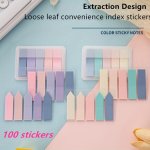 100PCS SET Morandi Color Convenience Stickers Color Index Stickers Suitable For Home Study And Office Use