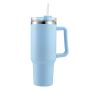 1.2L Tumbler With Handle Straw Lid Stainless Steel Travel Mug - Baby Blue