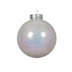 Bauble With Glitter 8CM - Iridescent