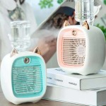 Rechargeable MINI Air Cooler Fan With Humidifier - Grey