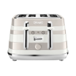 Delonghi Avvolta Class 4 Slice Toaster - Graceful White - CTAC4003.W