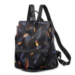 Ladies 3-WAY Water-resistant Anti-theft Backpack Feathered Beauty