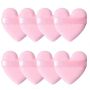 8-PIECE Velvet Portable Beauty Soft Pink Heart Shaped Makeup Sponge Set