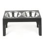 Yaoliucp Elevated Dog Bowls Stand 4 Height Adjustable Elevated Dog Bowl Stand With 2 Stainless Steel Dog Bowls Non-slip Detachable Elevated Dog Feede