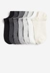 7-PACK Trainer Socks - White Grey Black