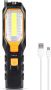 USB Rechargeable Cob Work Light With Magnetic Hook Adjustable LED Work