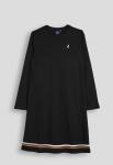 Polo Girls Emily Long Sleeves Dress Black - Black 13 To 14