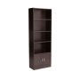 - Rampu 2 Door 4 Shelf Bookcase - Wenge