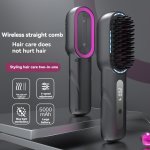 Wireless Hair Straightener Comb Ceramic Straightening Brush For Both Men And Women USB Rechargeable With 5000MAH Lithium Battery