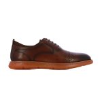 Perforated Leather Lace-ups -tan